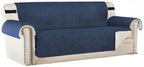 H.VERSAILTEX Reversible Sofa Slipcover Furniture Protector Water Resistant 2 Inch Wide Elastic Straps Sofa Cover Couch Covers Pets Kids Fit Sitting Width Up to 66" (Sofa: 75" x 110", Navy/Beige)