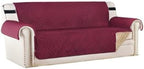 H.VERSAILTEX Reversible Sofa Slipcover Furniture Protector Water Resistant 2" Elastic Straps Sofa Cover Couch Covers Pets Kids Fit Sitting Width Up to 78" (Oversized Sofa: 86" x 132", Red/Tan)