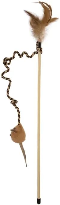 Pet Zone Wand Bounce & Pounce Cat Toy with Real Mouse Sound, Catnip Infused, Pack of 1
