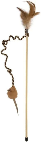 Pet Zone Wand Bounce & Pounce Cat Toy with Real Mouse Sound, Catnip Infused, Pack of 1