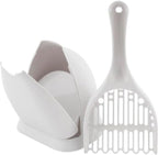 Petmate Scoop N' Hide Cat Litter Scoop with Discreet Litter Scoops Holder; White