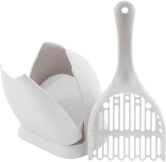 Petmate Scoop N' Hide Cat Litter Scoop with Discreet Litter Scoops Holder; White