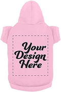 Personalized Dog Hooded Custom Sweatshirt Pet Pullover Hoodie Text/Image Small/Medium/Large Dogs,Puppy,Cat and Kitten