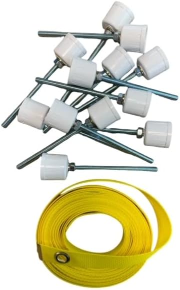 Dog Agility Equipment-12 Weave Pole Spikes/Stakes and Yellow Pole Placer Combo