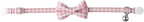 AIITLE Breakaway Cat Collar with Cute Bow Tie and Bell, Detachable Adjustable Safety Collars for Girl Cats and Boy Cats, Kittens, Puppy, Soft Stylish Plaid Patterns Cat Collars,Pink