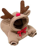 Warm Dog Winter Clothes Cute Fruit Dog Coat Hoodies Fleece Pet Dogs Costume Jacket for French Bulldog Chihuahua Ropa para Perro(Coffee,L)