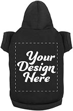 Personalized Dog Hooded Sweatshirt Custom Pet Pullover Hoodie Text/Image Small/Medium/Large Dogs,Puppy,Cat and Kitten Black