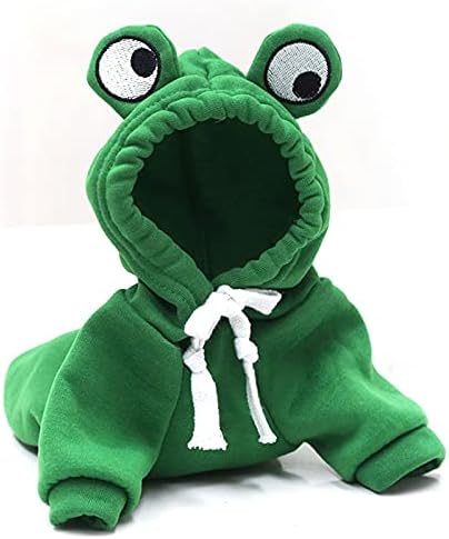 Warm Dog Winter Clothes Cute Fruit Dog Coat Hoodies Fleece Pet Dogs Costume Jacket for French Bulldog Chihuahua Ropa para Perro(Green,XXL)