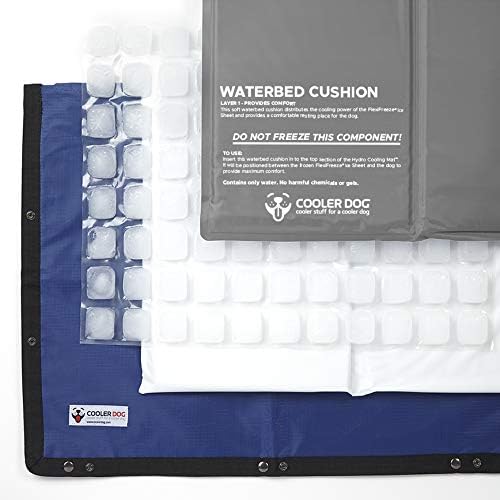 CoolerDog Hydro Cooling Mat 4 Pack for Dogs – Connectable Dog Cooling Mats & Cooling Pads for Hot Weather – Triple Layer Ice & Water Cooling System (23" x 18" Each)