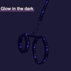 Cat Harness and Leash Set for Outdoor Walking Escape Proof Adjustable Soft Safety Strap with Golden Star and Moon Design Glow in The Dark Black Medium