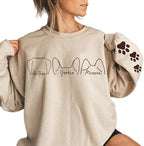 Chillever Personalized Dog Mom Sweatshirt – Custom Pet Lover Sweater, Cozy Dog Mama Crewneck, Cute Animal Owner Pullover