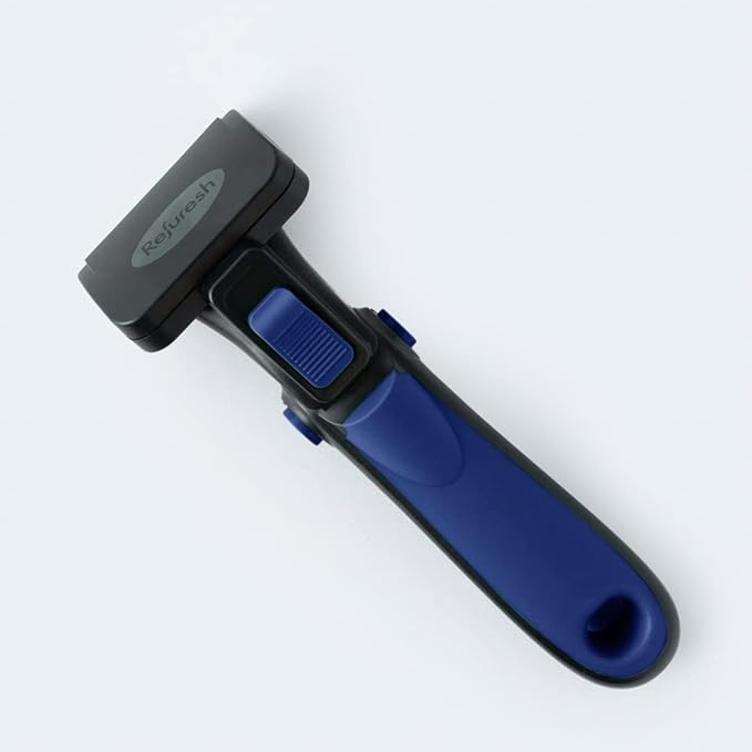 Deshedding Dog Brush for Short/Medium Hair (Small,Blue) – Gentle Deshedding Tool for Dogs & Cats – Reduces Shedding, Without damaging Topcoat. Removes Loose Fur & Dead Undercoat.