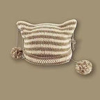 Y2k Beanies Crochet Knitted Cat Hats Goth Cross Devil Hat Striped Alt Emo Accessories Grunge Y2k Aesthetic Clothes
