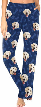 Custom Face Pajamas Pants Personalized Sleepwear Bottoms for Women XS-XXL