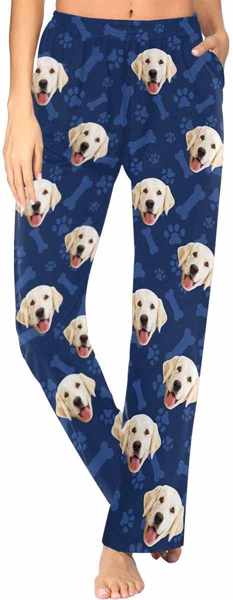Custom Face Pajamas Pants Personalized Sleepwear Bottoms for Women XS-XXL