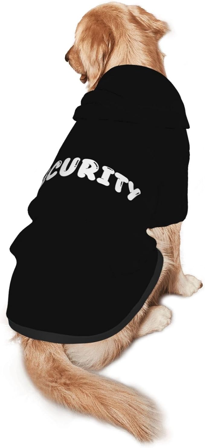 Personalized Dog Hoodie, Custom Dog Sweatshirt with Pocket, Customized Clothes for Dogs, Puppy, Cat,L, Secure,1PCS