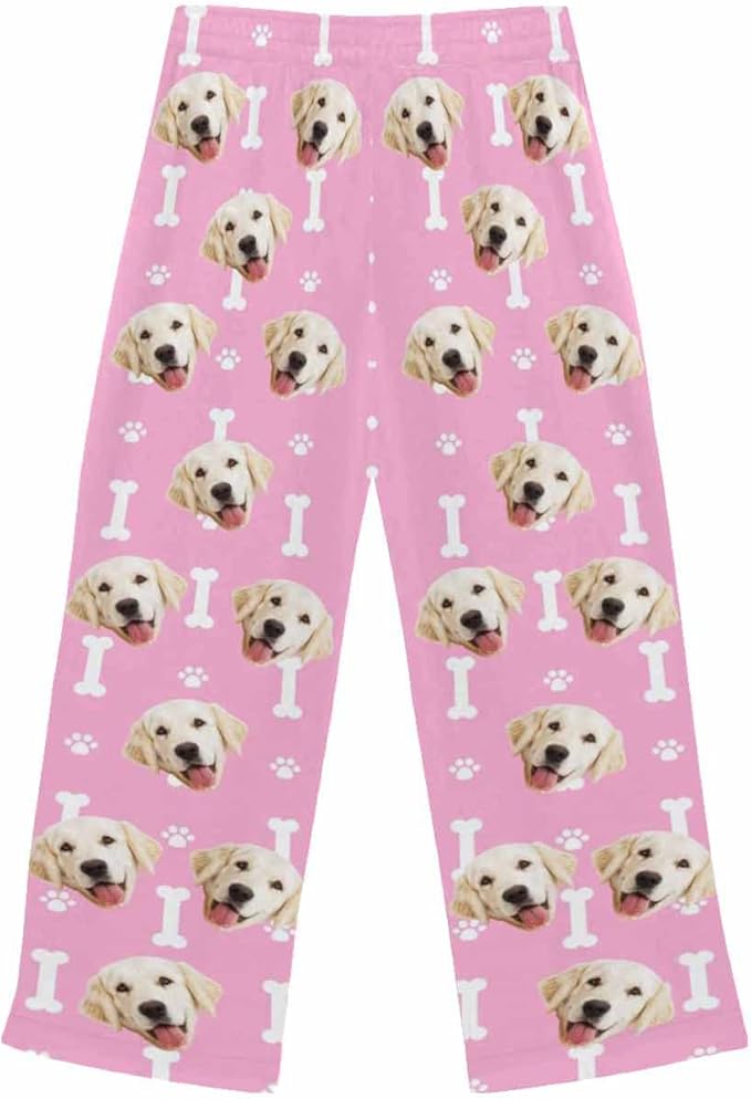 Custom Face Pajamas Pants Personalized Nightwear Bottoms for Women XS-XXL
