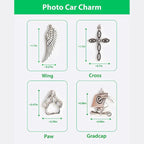 Custom Pet Photo Car Charm, Personalized Pet Memorial Rearview Charm, Paw Dangle Keepsake, Dog Cat Loss Gift, Personalized Car Photo Ornament, ereavement Sympathy Gifts for Loss of Loved Ones /1