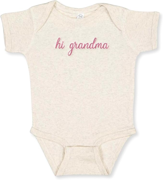 COUPLEHOODIES Personalized Baby Onesie Bodysuit – Custom Embroidery Gift for Pregnancy Reveal Baby Shower or First Grandchild