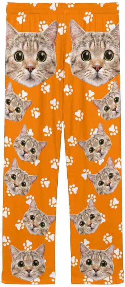 FunStudio Personalized Pajama Pants for Women Custom Photo Face Printed Pajama Bottoms with Pockets