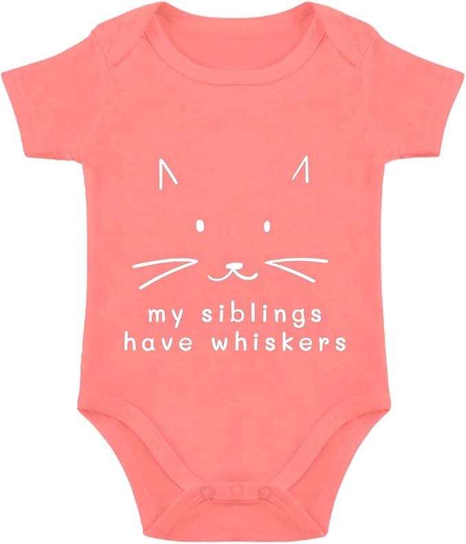 My Siblings Have Paws Bodysuit Baby Paws Romper Cat Whiskers Bodysuit Cute Baby Clothes Newborn Sibling Announcement Bodysuit