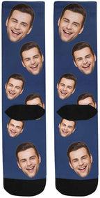 MyPupSocks Custom Personalized Photo Pet Face Socks, Cat and Dog Tracks Paws Bones Crew Socks with Picture for Men Women