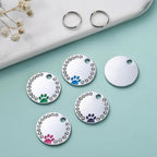 Personalized Dog/Cat Cute Paw Pet ID Tag with Unique Laser Engraving Name and Phone Number for Pet Collar or Key Chain (Black)