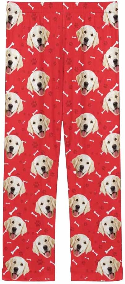 Custom Face Pajamas Pants Personalized Sleepwear Bottoms for Women XS-XXL