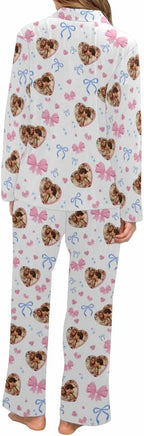 Artsadd Personalized Pajamas with Faces for Women Men Custom Christmas Pajamas Gifts for Family Couple, Funny Photo Pjs