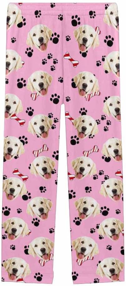 Custom Face Pajamas Pants Personalized Nightwear Bottoms for Women XS-XXL