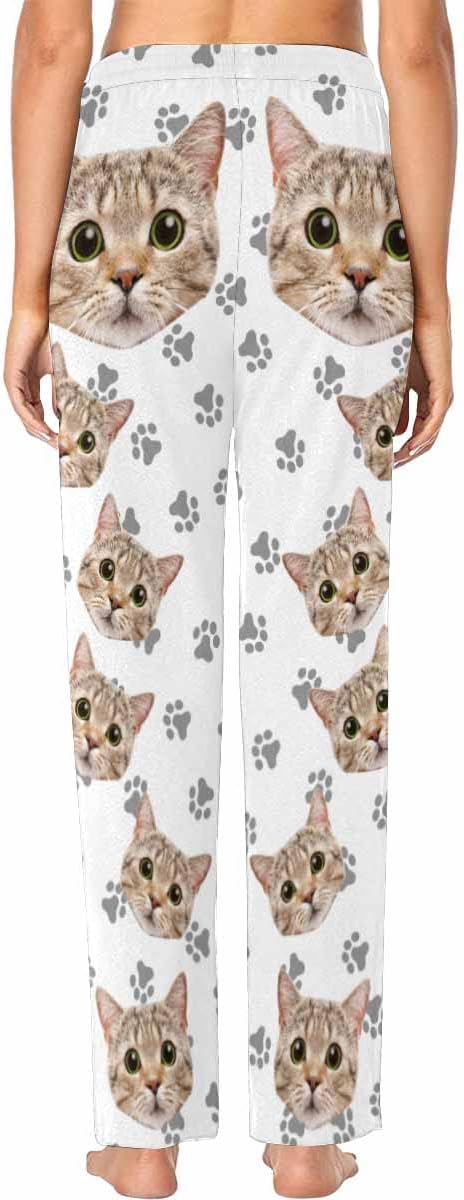 FunStudio Personalized Pajama Pants for Women Custom Photo Face Printed Pajama Bottoms with Pockets