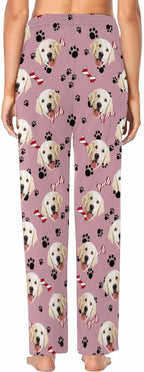 Custom Face Pajamas Pants Personalized Nightwear Bottoms for Women XS-XXL