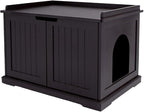unipaws Cat Litter Box Enclosure Furniture, Cat Washroom, Hidden Litter Box Cover, Cabinet for Large Cat, Dog Proof Cat Litter Boxes, Hideaway Litter Box, Cat House