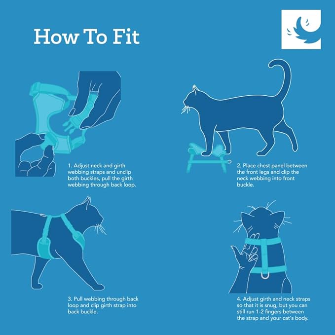 RC Pets Adventure Kitty Cat Harness | Adjustable Airmesh Vest with D-Ring and 6ft Leash for Walking and Travel | Maze, Small