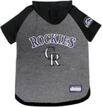 Pets First MLB Colorado Rockies Dog Hoodie Size X-Small, Baseball Shirt for Pet, Licensed Dog Sports T-Shirt, MLB Team Jersey for Cats, Cat & Dog Costume Apparel Available in 4 Sizes