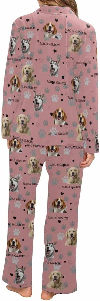 Artsadd Personalized Pajamas with Faces for Women Men Custom Christmas Pajamas Gifts for Family Couple, Funny Photo Pjs
