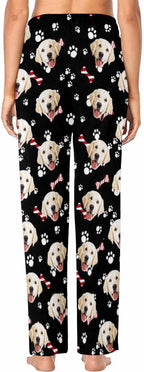 Custom Face Pajamas Pants Personalized Nightwear Bottoms for Women XS-XXL