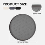 Dog Food Mat for Food and Water, Waterproof Pet Food Mat with Edges, Nonslip Dog Feeding Mat for Protecting Floors (1Pack Grey)