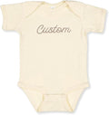 COUPLEHOODIES Personalized Baby Onesie Bodysuit – Custom Embroidery Gift for Pregnancy Reveal Baby Shower or First Grandchild