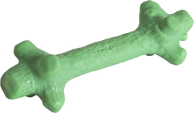Pet Qwerks Nylon Stick BarkBone - Durable Dog Toys for Aggressive Chewers - Mint Flavor - 9"