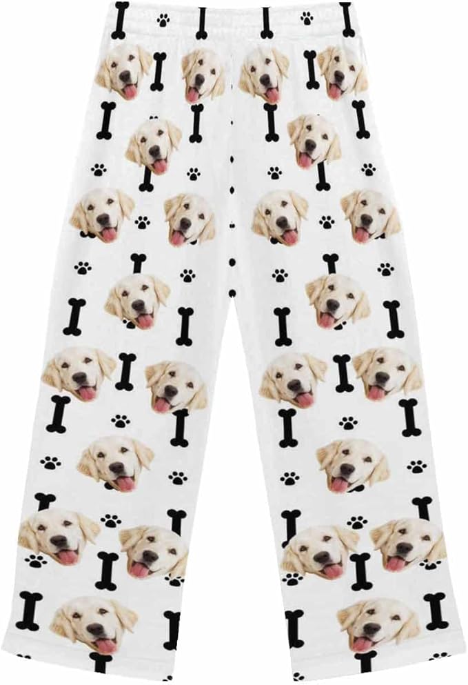 Custom Face Pajamas Pants Personalized Nightwear Bottoms for Women XS-XXL