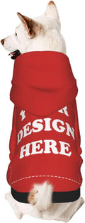 Dog Costume, Custom Dog Hoodie, Dog Name Costume Holiday Pet Pajamas Outfit, Personalized Pet Coat Costumes for Small Medium Large Dogs and Cats for Winter, Red, S