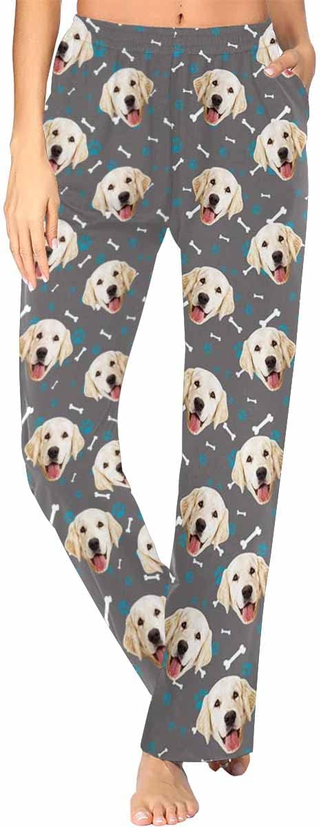Custom Face Pajamas Pants Personalized Sleepwear Bottoms for Women XS-XXL