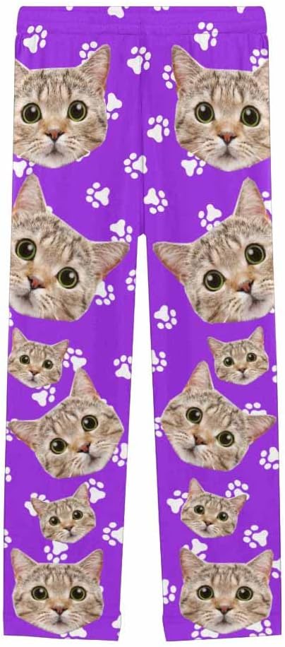 FunStudio Personalized Pajama Pants for Women Custom Photo Face Printed Pajama Bottoms with Pockets