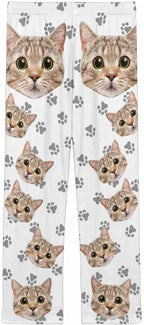FunStudio Personalized Pajama Pants for Women Custom Photo Face Printed Pajama Bottoms with Pockets