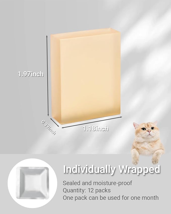 12 Packs Cat Litter Deodorizer Compatible with Meowant Self-Cleaning Cat Litter Box, Pet Deodorizer Odor Eliminator, Cat Litter Odor Control,Suitable for MW-SC01/MW-SC02/MW-SC03/ MW-SC09 Litter Box