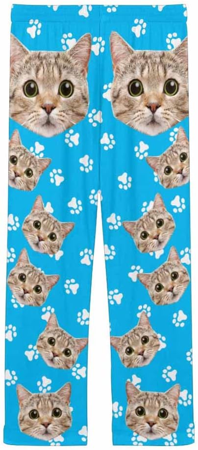 FunStudio Personalized Pajama Pants for Women Custom Photo Face Printed Pajama Bottoms with Pockets