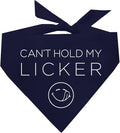 Can’t Hold My Licker Funny Drooler Dog Bandana (Navy, OS 1118)