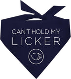 Can’t Hold My Licker Funny Drooler Dog Bandana (Navy, OS 1118)