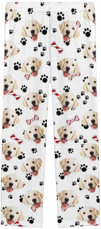 Custom Face Pajamas Pants Personalized Nightwear Bottoms for Women XS-XXL